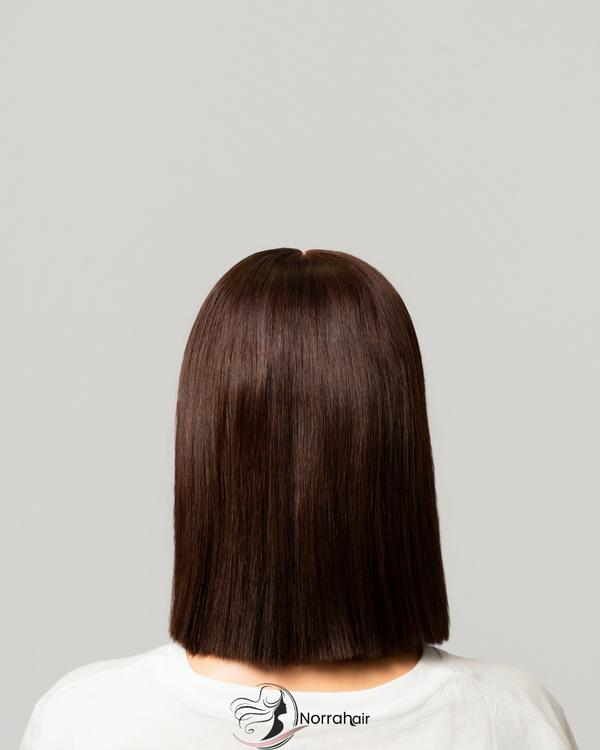 Valora 10” Dark Brown Virgin Bone Straight Wig